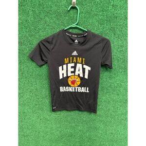 Adidas Youth Miami Heat Black Sz Small T-Shirt